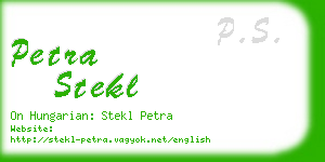 petra stekl business card